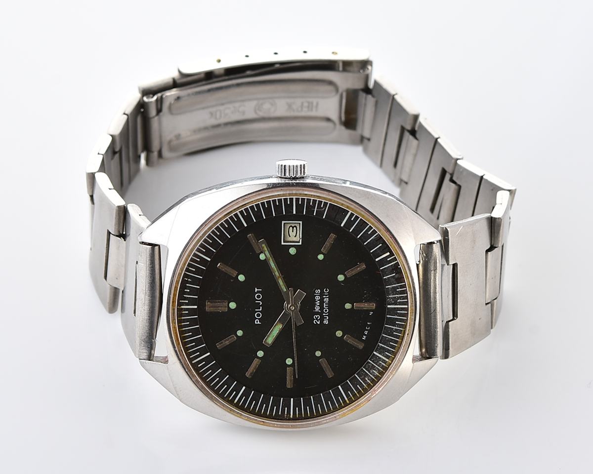 POLJOT "55G"(Aeroflot) automatic mechanical watch in stainless steel body