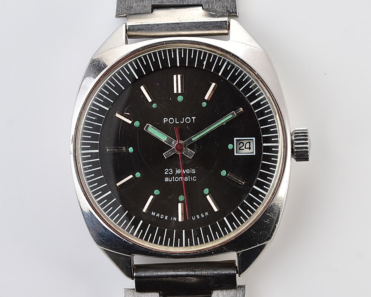 POLJOT "55G"(Aeroflot) automatic mechanical watch in stainless steel body