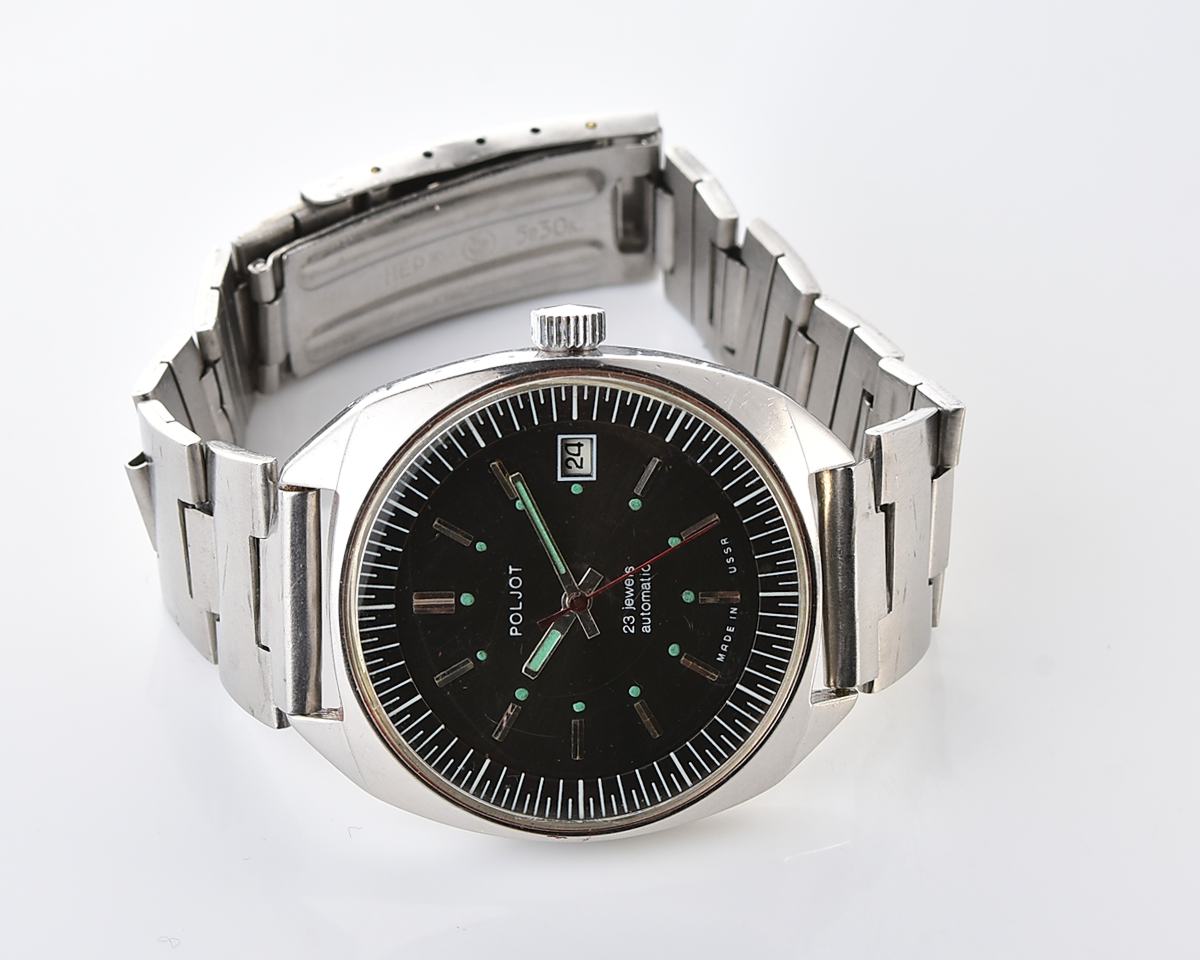 POLJOT "55G"(Aeroflot) automatic mechanical watch in stainless steel body