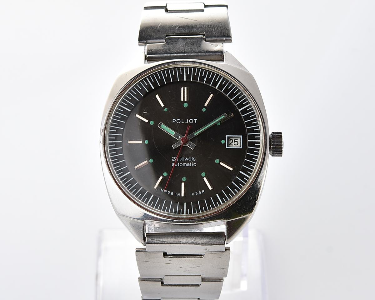 POLJOT "55G"(Aeroflot) automatic mechanical watch in stainless steel body