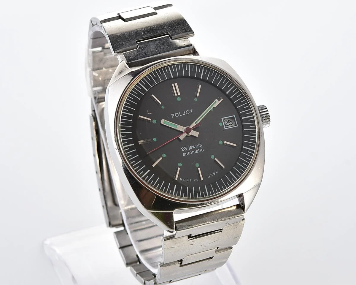Poljot "55G"(Aeroflot) automatic mechanical watch in stainless steel body