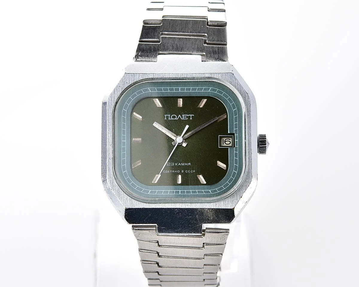 Soviet mechanical Poljot with automatic self-winding movement