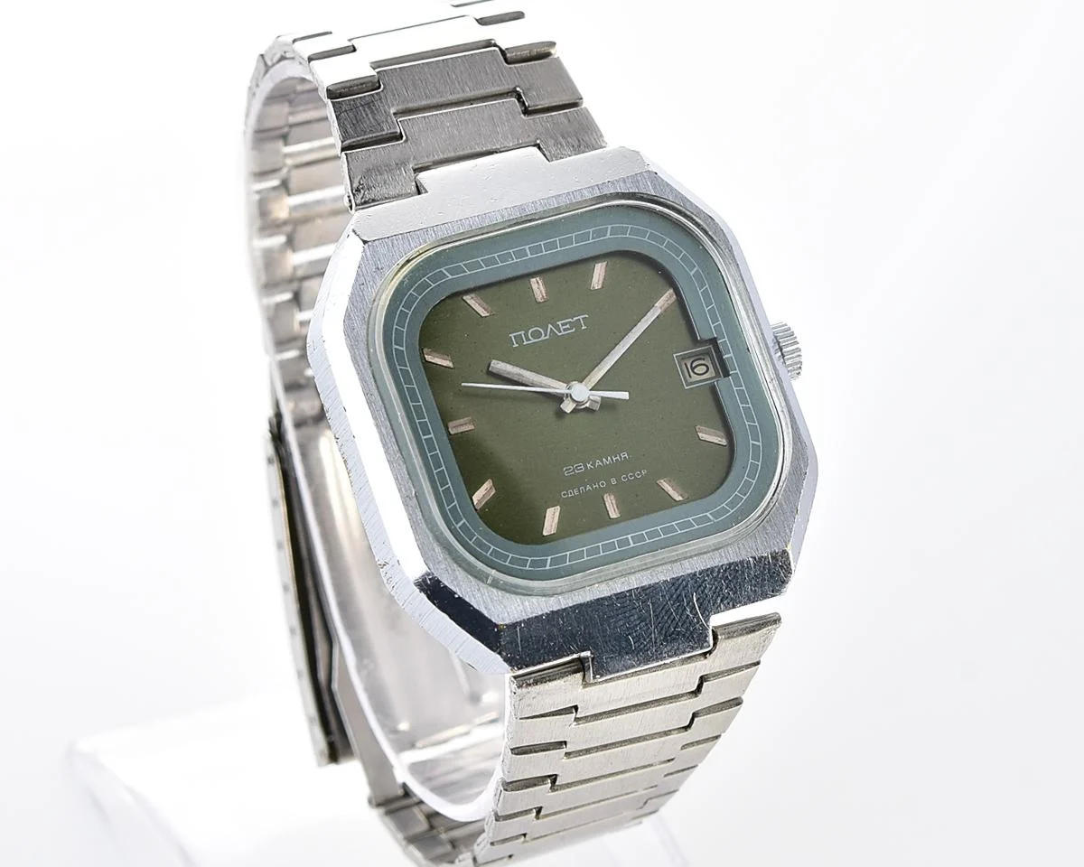Soviet mechanical Poljot with automatic self-winding movement