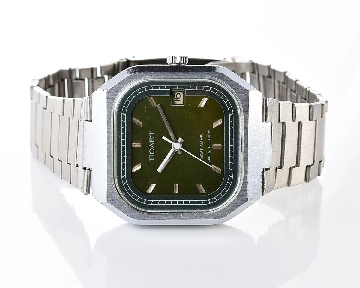 Soviet mechanical Poljot with automatic self-winding movement