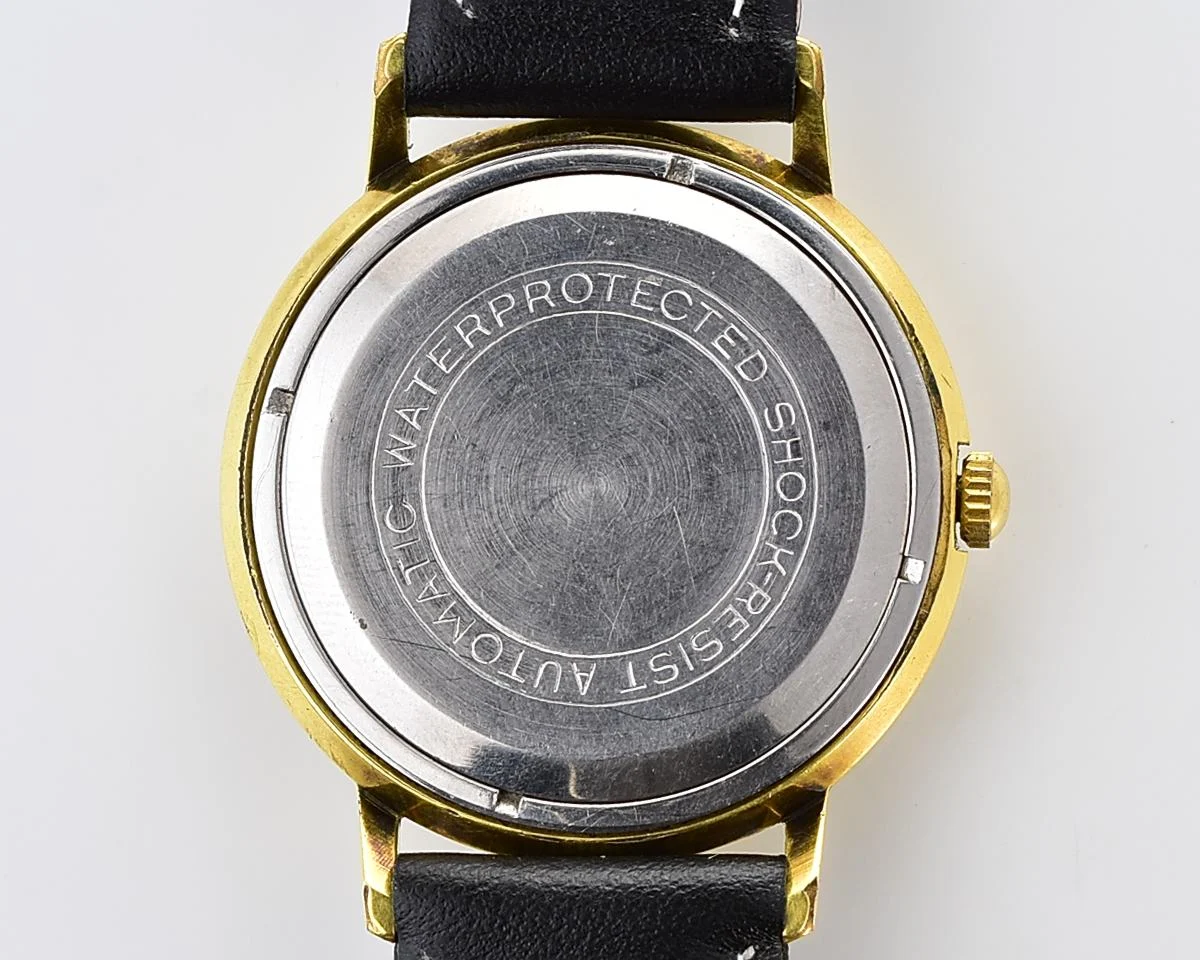 Beautiful vintage gold-plated wristwatch Poljot De Luxe with self winding mechanical movement