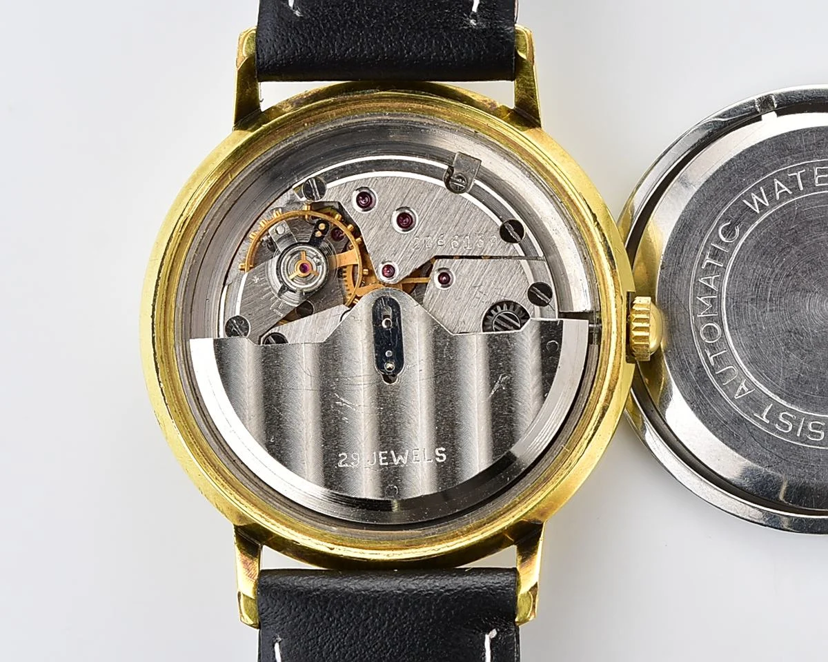 Beautiful vintage gold-plated wristwatch Poljot De Luxe with self winding mechanical movement