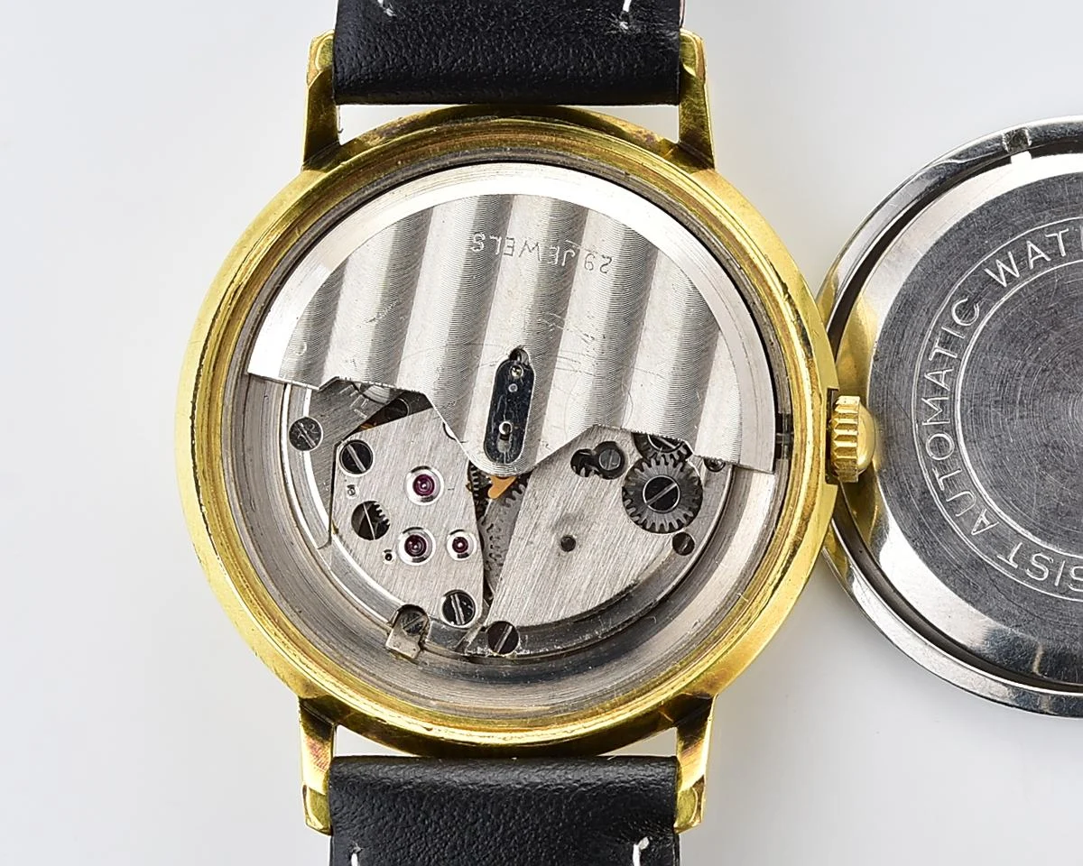 Beautiful vintage gold-plated wristwatch Poljot De Luxe with self winding mechanical movement