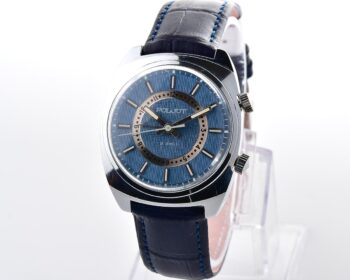 Excellent vintage soviet POLJOT-cricket mechanical watch with alarm function - jeans dial!