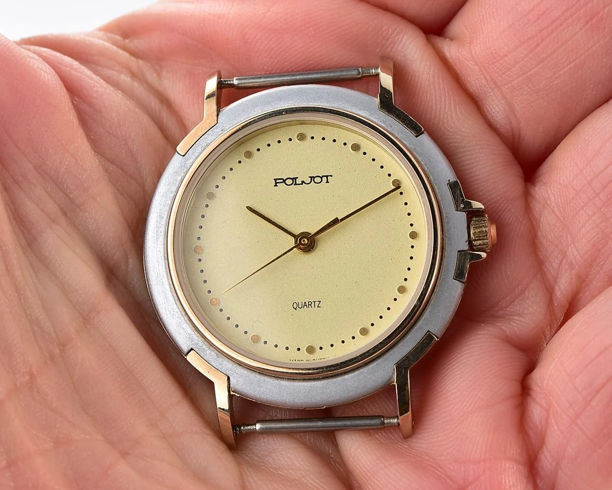 TIME CAPSULE: Soviet Poljot wrist watch with quartz movement – New Old Stock (NOS)!