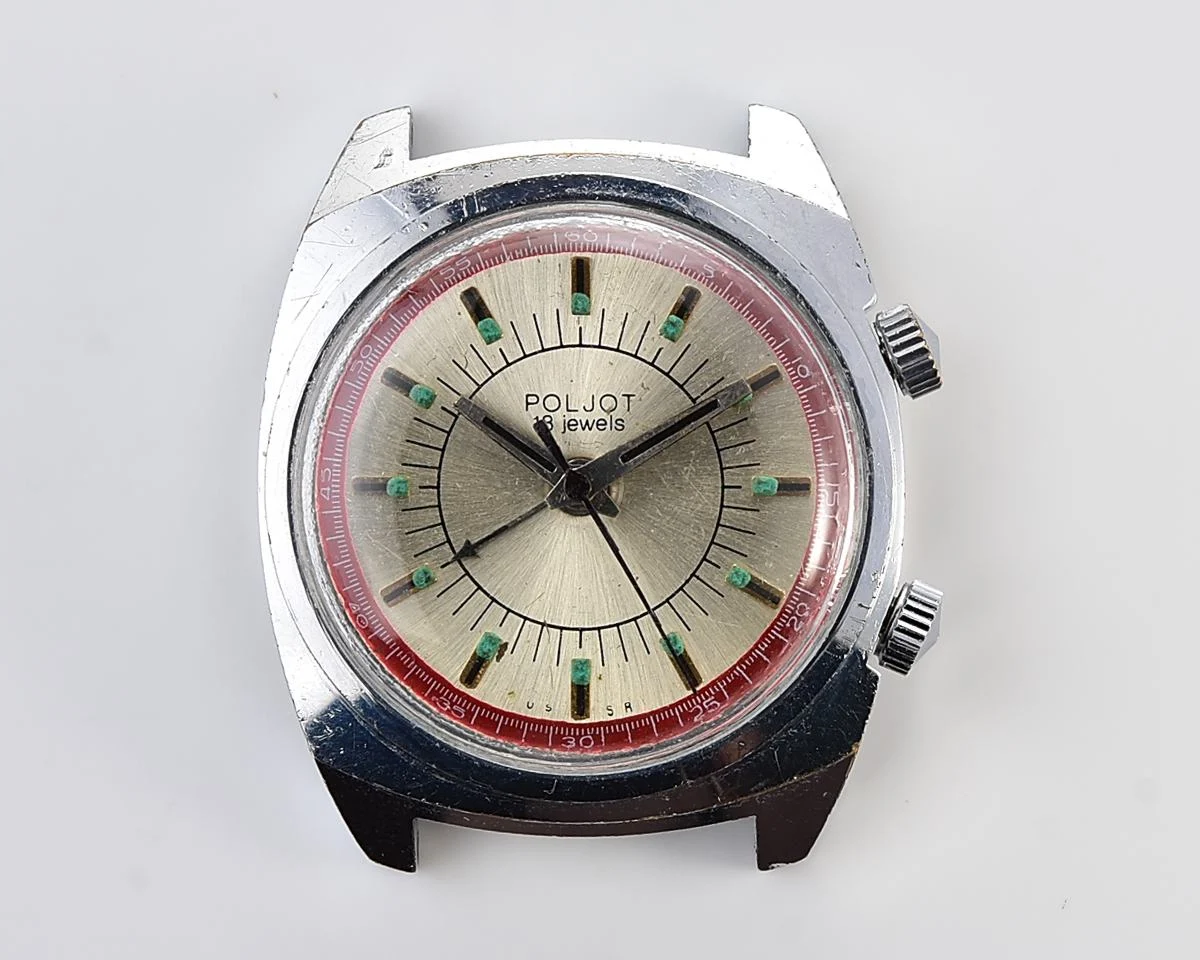 Vintage Soviet Poljot-cricket mechanical watch with alarm function - complete with box & passport!