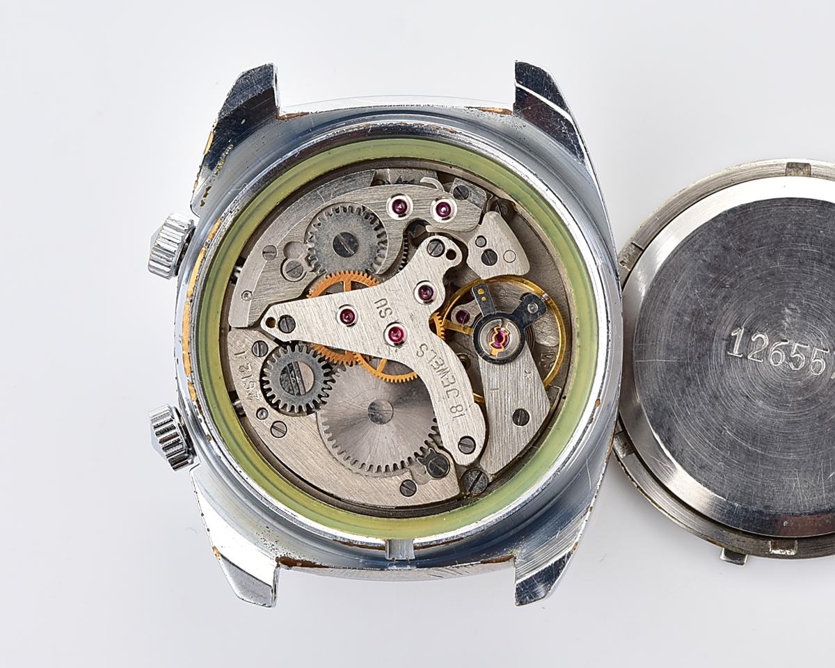 Vintage soviet POLJOT-cricket mechanical watch with alarm function - complete with box & passport!