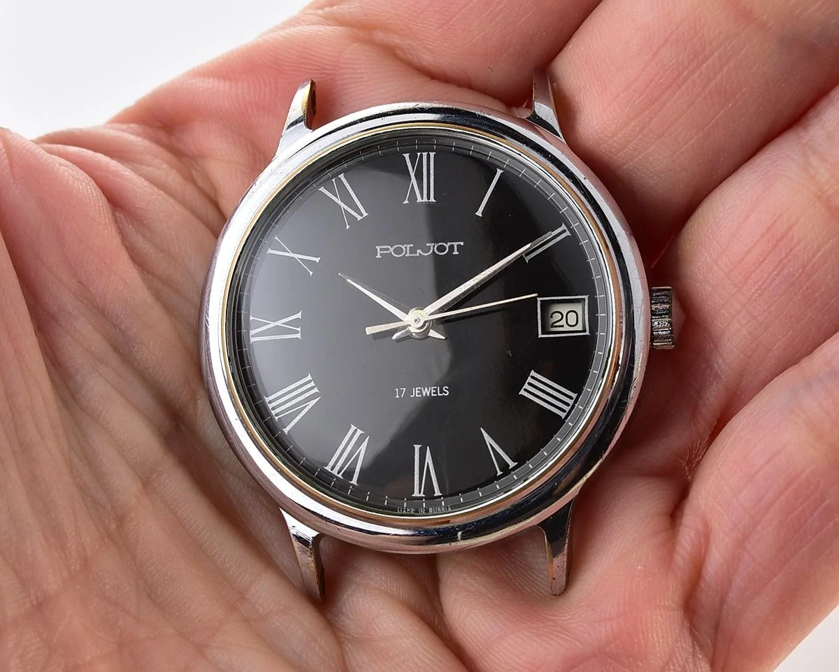 Soviet Poljot mechanical wristwatch – with box and passport!