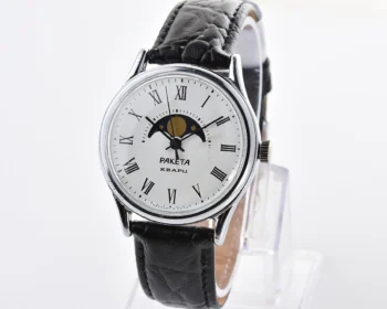 Soviet Raketa Moon Phases quartz wristwatch