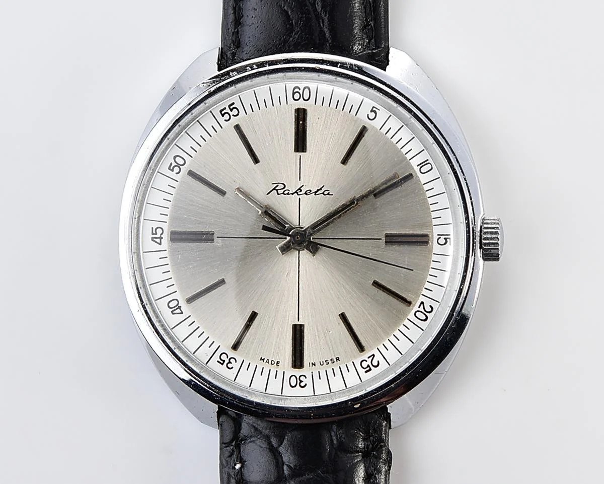 Vintage Soviet Raketa mechanical wristwatch
