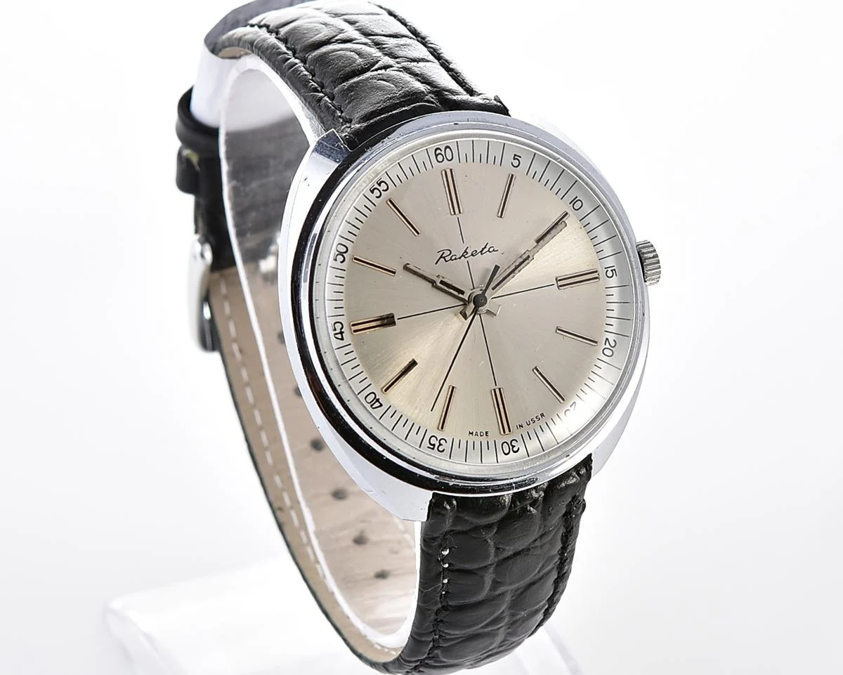 Vintage Soviet Raketa mechanical wristwatch