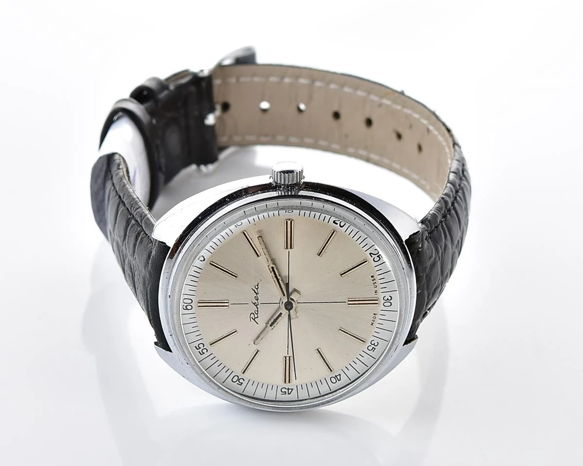 Vintage Soviet Raketa mechanical wristwatch