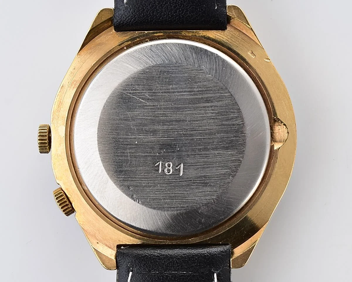 Vintage mechanical Raketa World Traveler (Goroda) watch with 24 hours dial