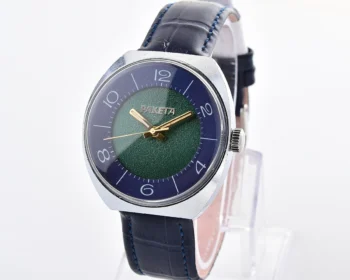 Vintage Raketa soviet mechanical watch with bi-color dial