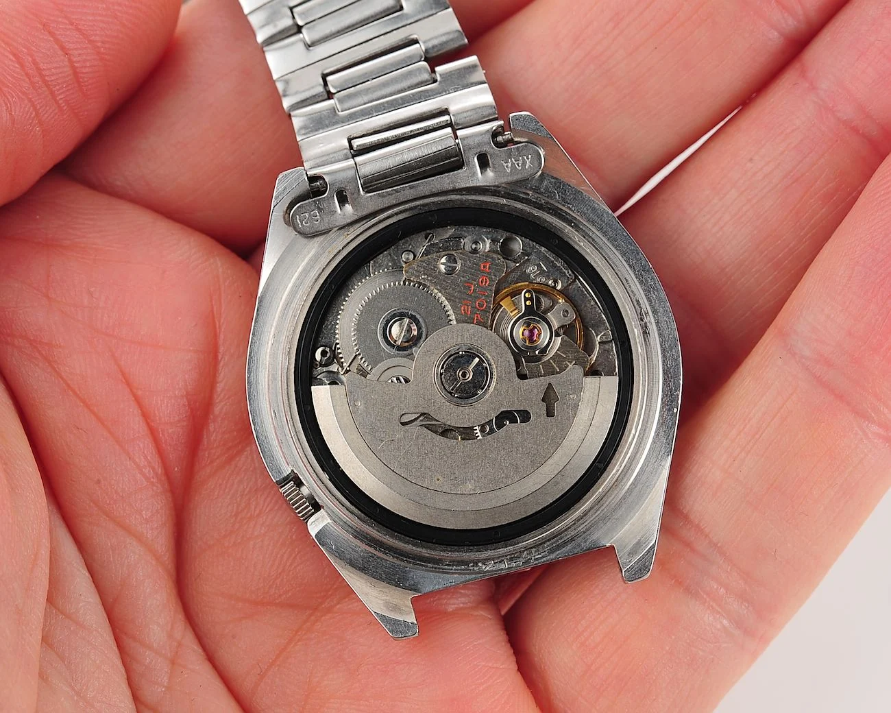 Seiko Actus Automatic 7019-8010 with "No-5" Black Dial, from February 1972