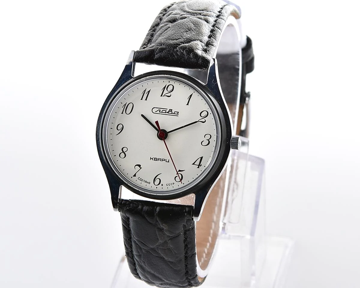 Excellent Soviet Slava wristwatch with quartz movement