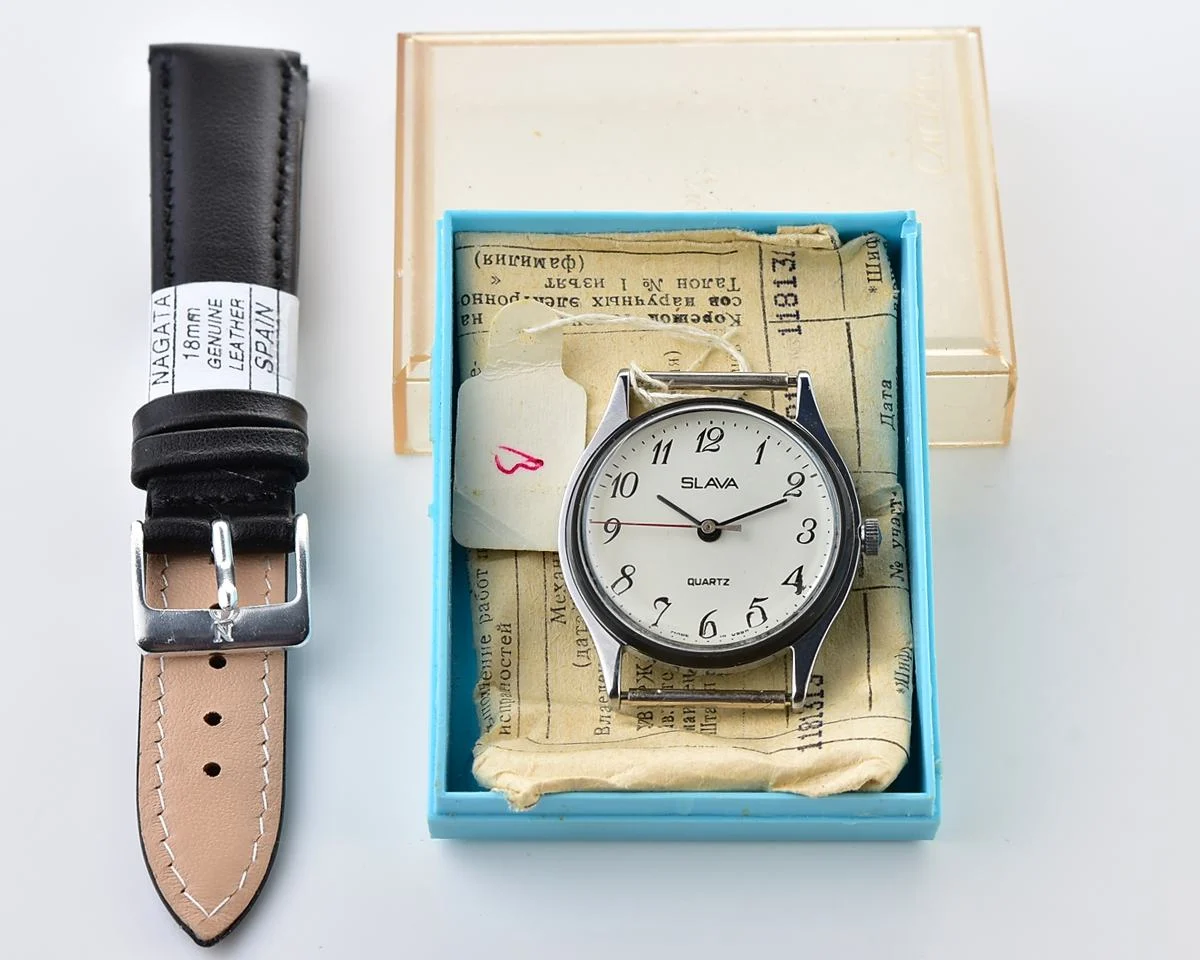 TIME CAPSULE: Soviet Slava wristwatch with quartz movement - New Old Stock (NOS)!