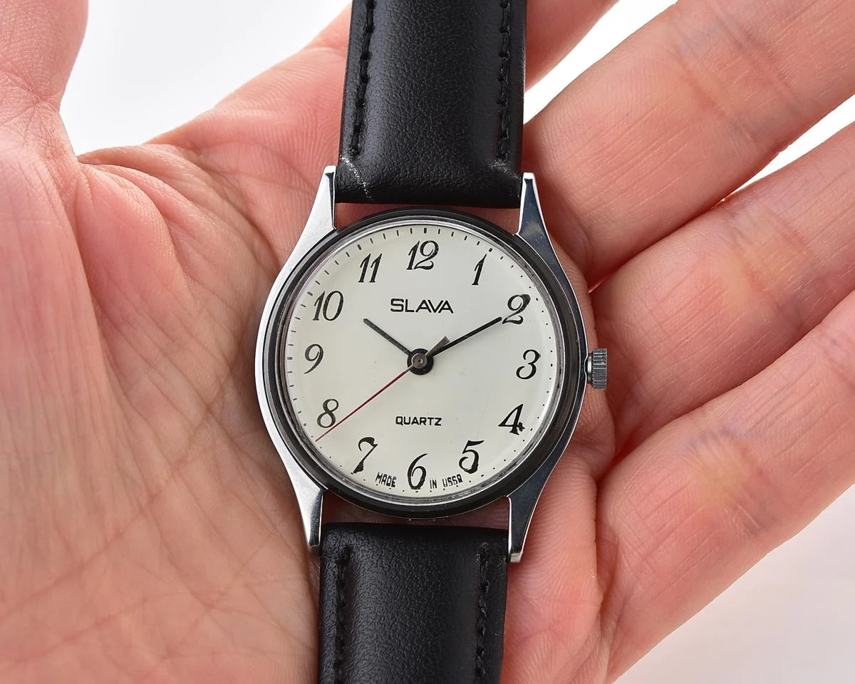 TIME CAPSULE: Soviet Slava wristwatch with quartz movement - New Old Stock (NOS)!