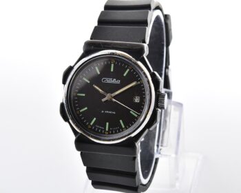 Soviet Slava vintage mechanical watch in nearly weightless plastic body