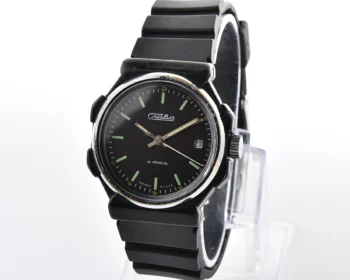 Soviet Slava vintage mechanical watch in nearly weightless plastic body