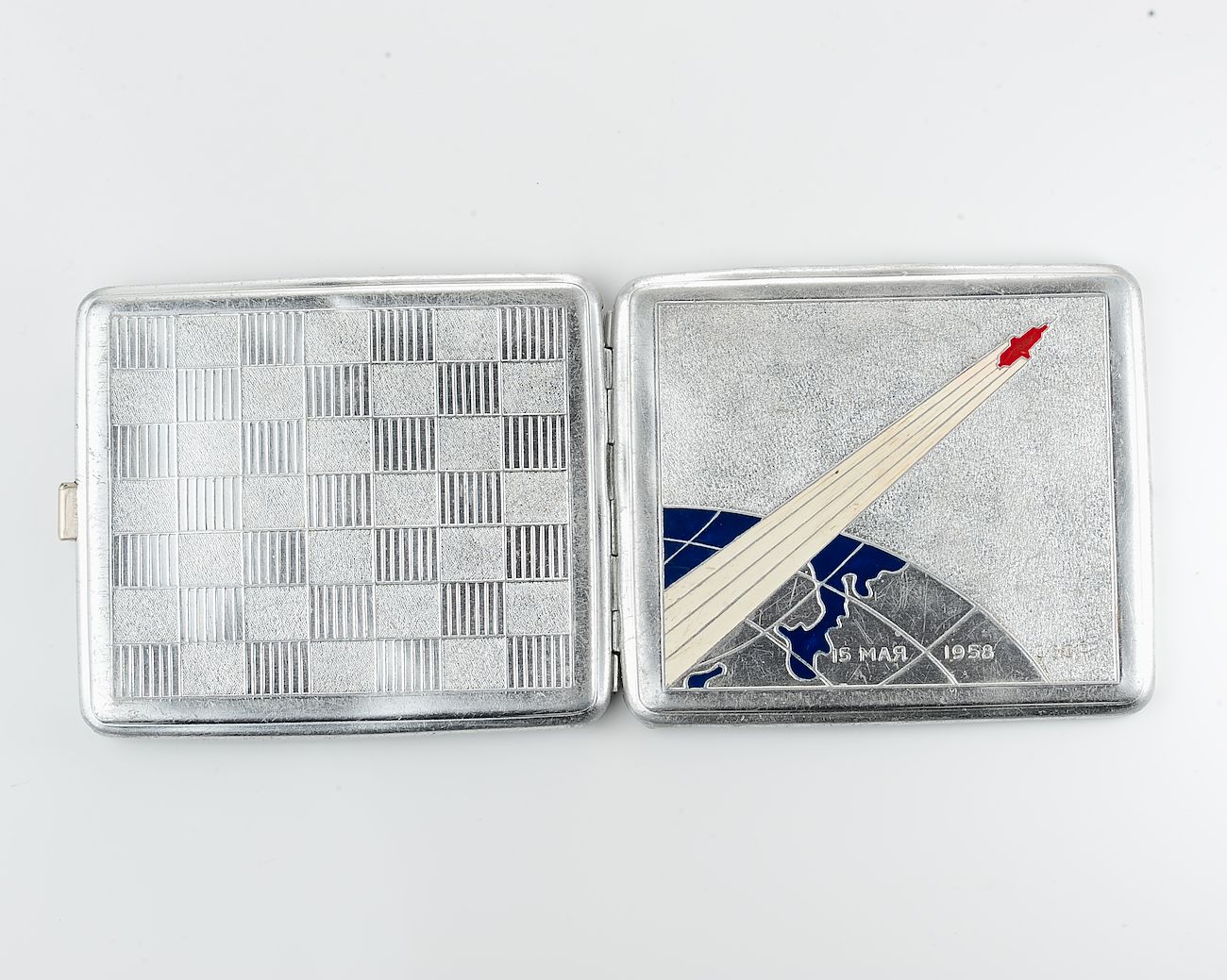 Space Rocket Sputnik-3 metal cigarette box 19028-SCS_1541