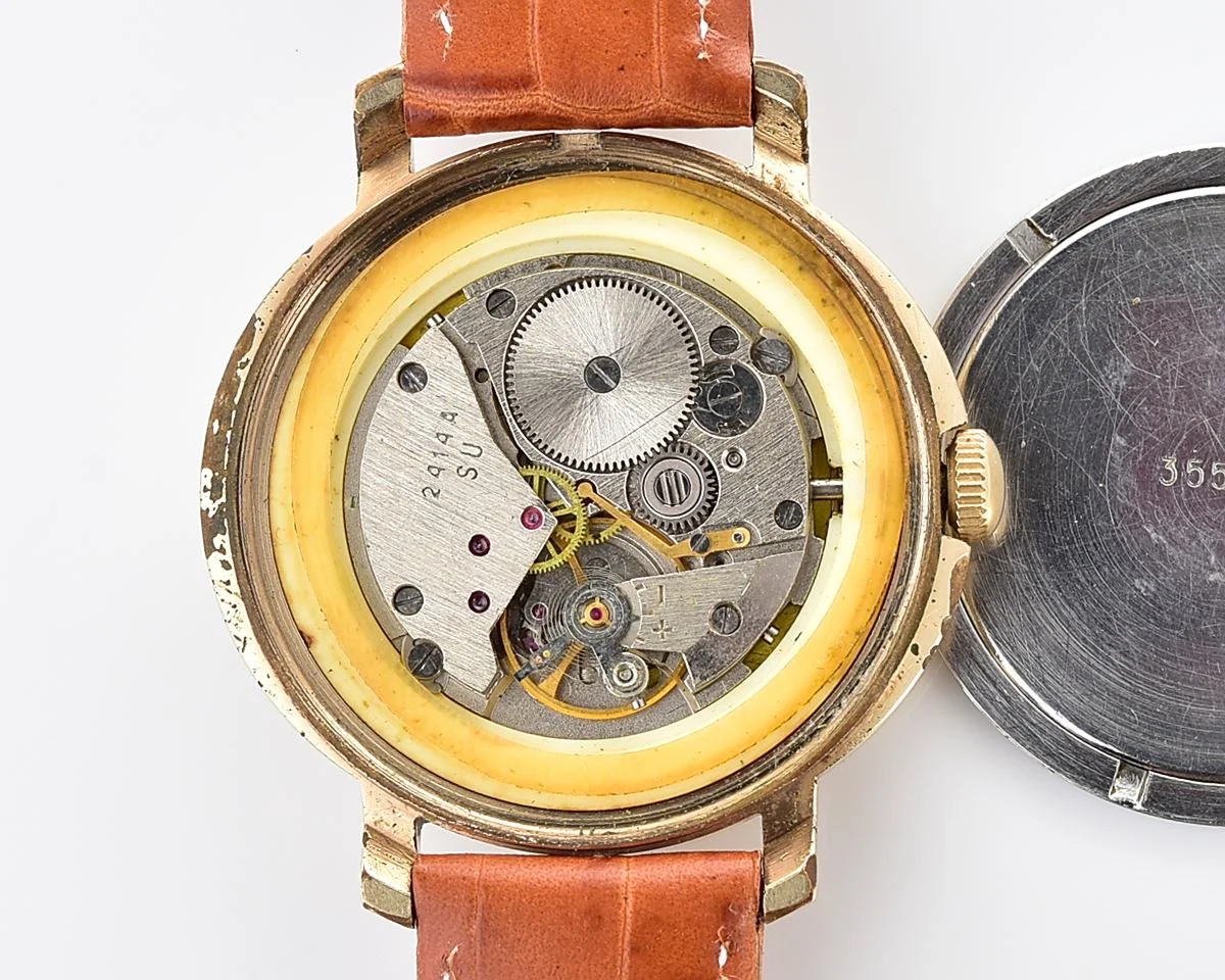 Soviet vintage gold-plated Wostok (Vostok) mechanical wristwatch