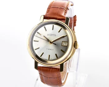 Soviet vintage gold-plated Wostok (Vostok) mechanical wristwatch