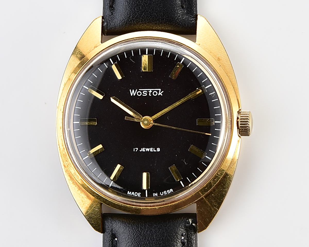 Soviet Wostok (Vostok) mechanical gold-plated wristwatch