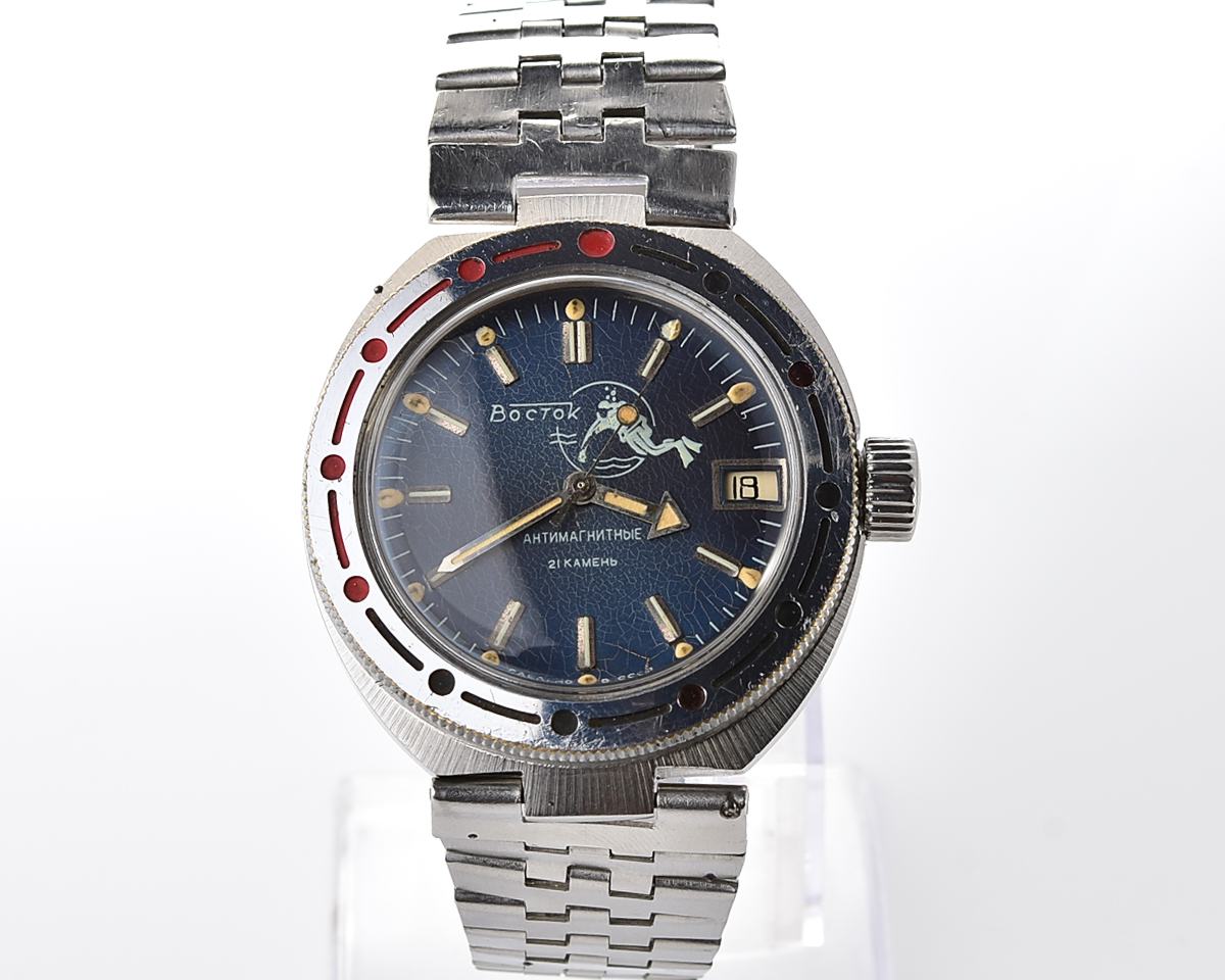 Vostok Amphibia DIVER wrist watch (Scuba Dude), with stainless steel bracelet
