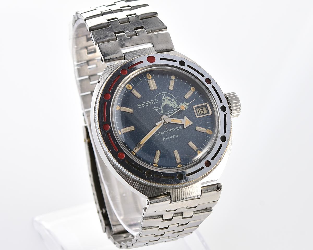 Vostok Amphibia DIVER wrist watch (Scuba Dude), with stainless steel bracelet
