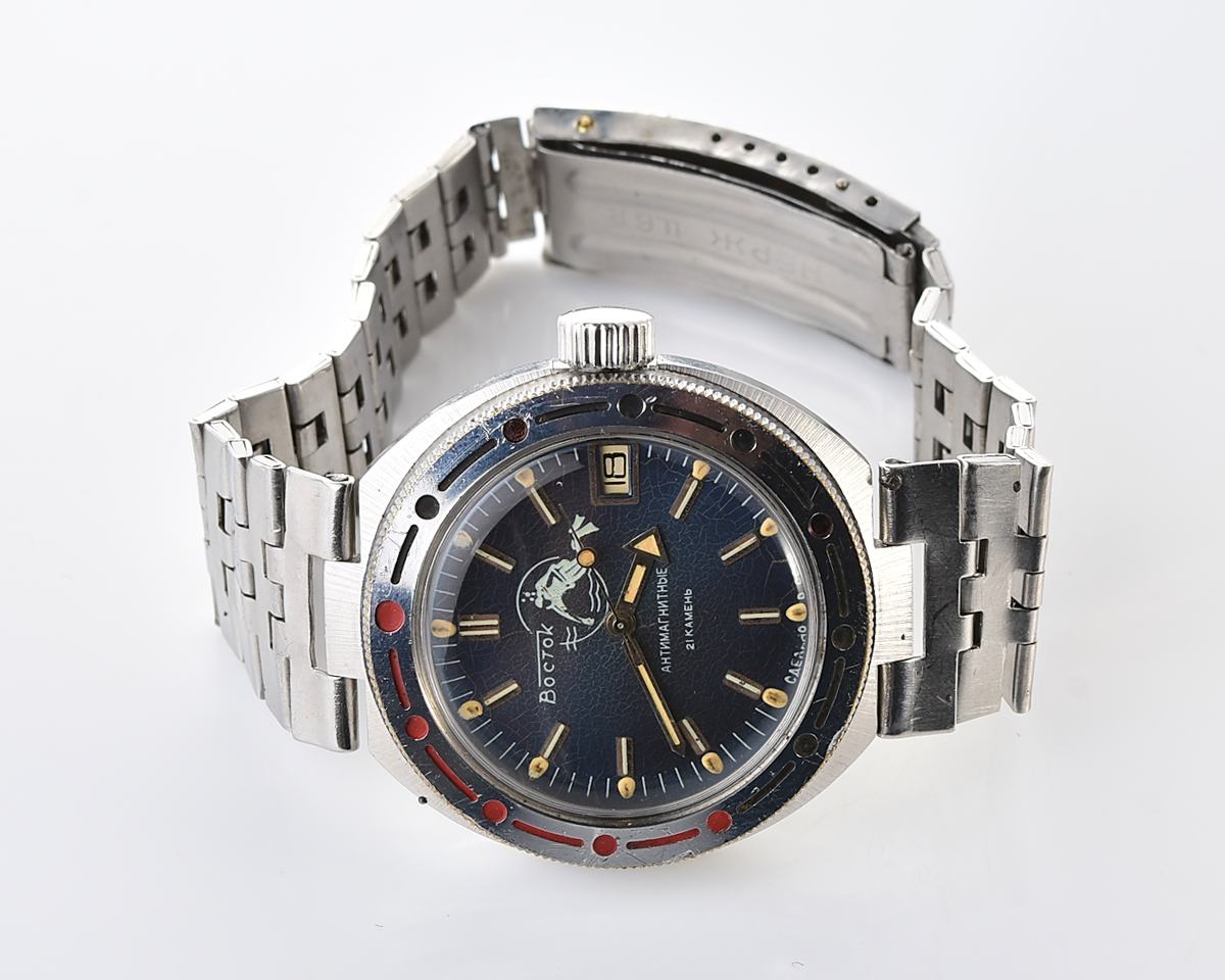 Vostok Amphibia DIVER wrist watch (Scuba Dude), with stainless steel bracelet