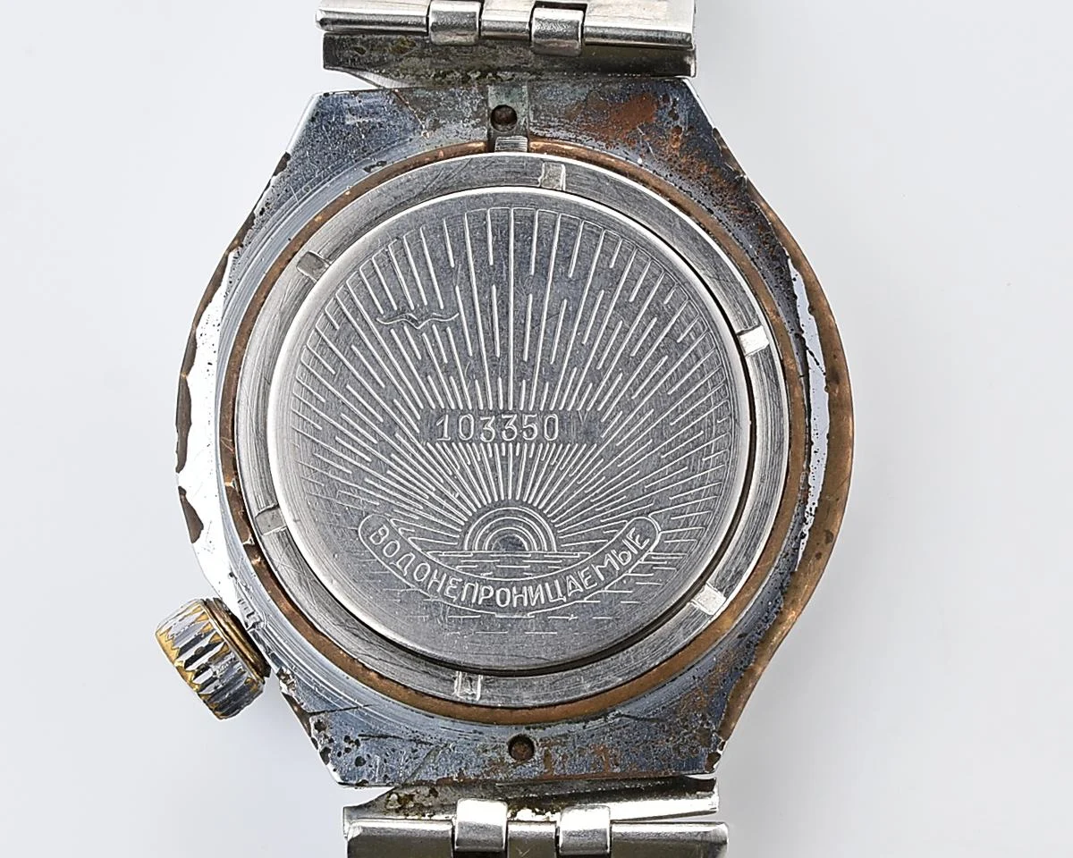 Uncommon domestic Soviet mechanical Vostok with crown on 4 o'clock
