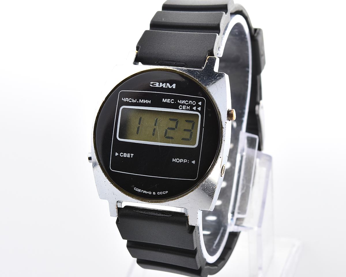 Vintage soviet ZiM digital electronic LCD wristwatch