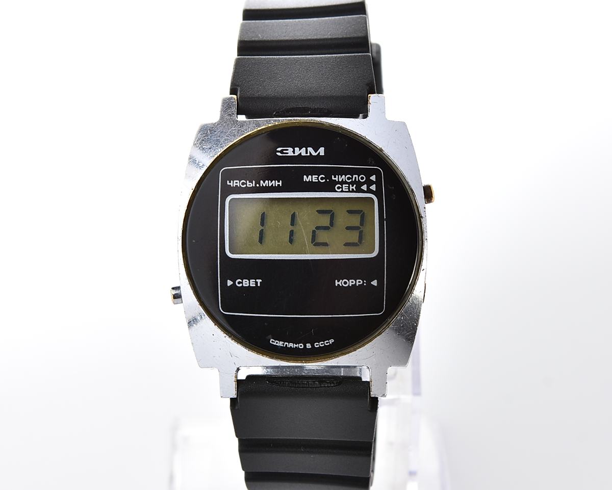 Vintage soviet ZiM digital electronic LCD wristwatch