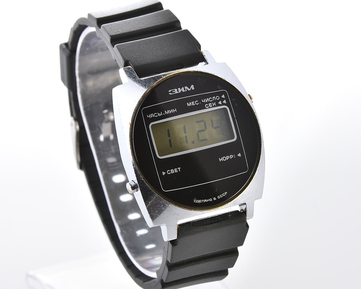 Vintage soviet ZiM digital electronic LCD wristwatch