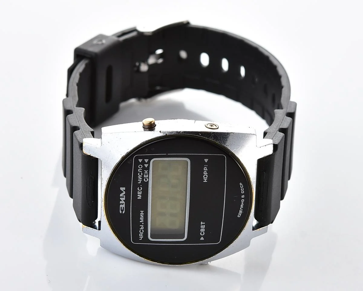 Vintage Soviet ZiM digital electronic LCD wristwatch