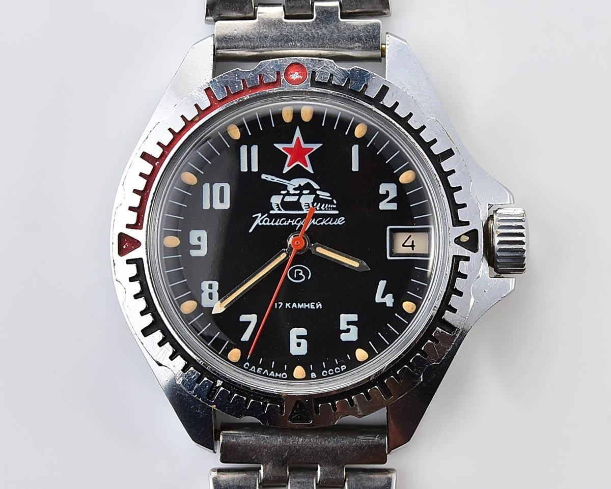 Soviet Vostok Komandirskie Tank mechanical wristwatch