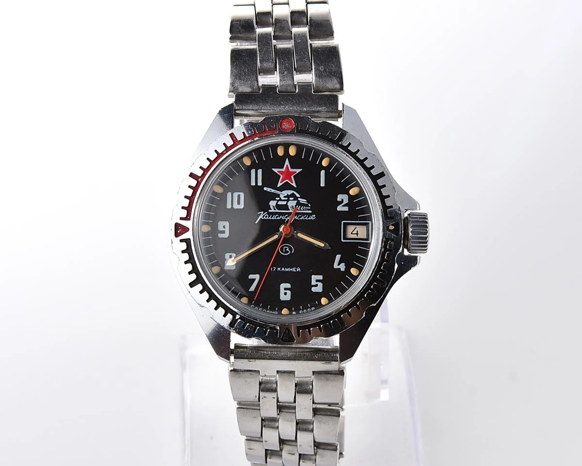 Soviet Vostok Komandirskie Tank mechanical wristwatch