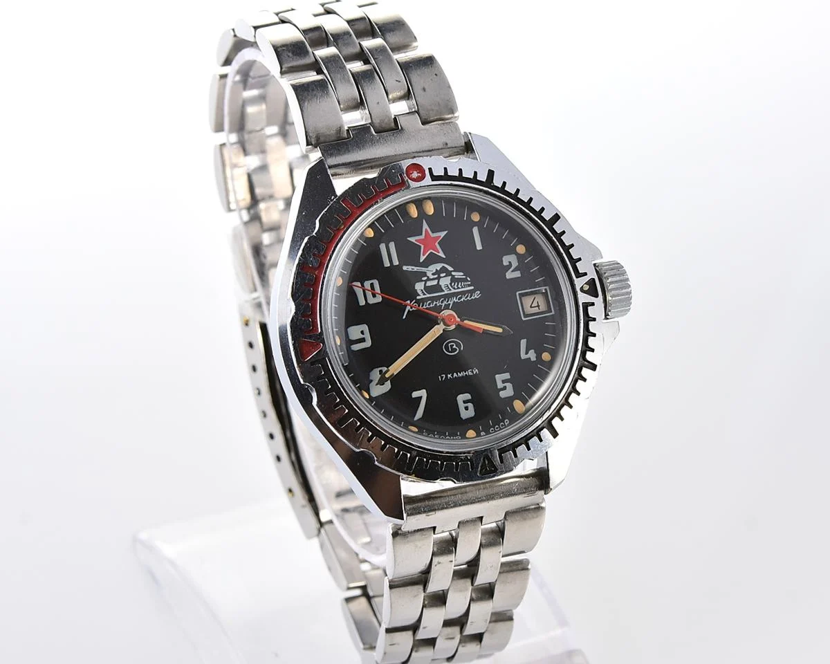 Soviet Vostok Komandirskie Tank mechanical wristwatch
