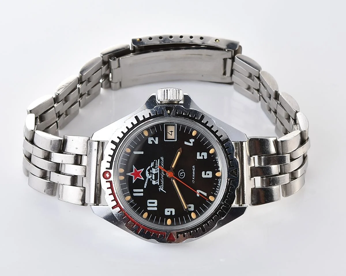 Soviet Vostok Komandirskie Tank mechanical wristwatch
