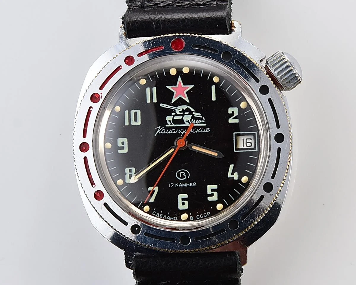 Soviet Vostok Komandirskie Tank mechanical wristwatch