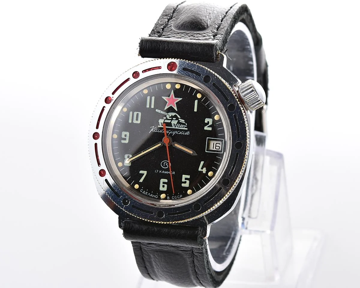 Soviet Vostok Komandirskie Tank mechanical wristwatch