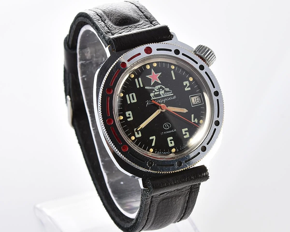 Soviet Vostok Komandirskie Tank mechanical wristwatch