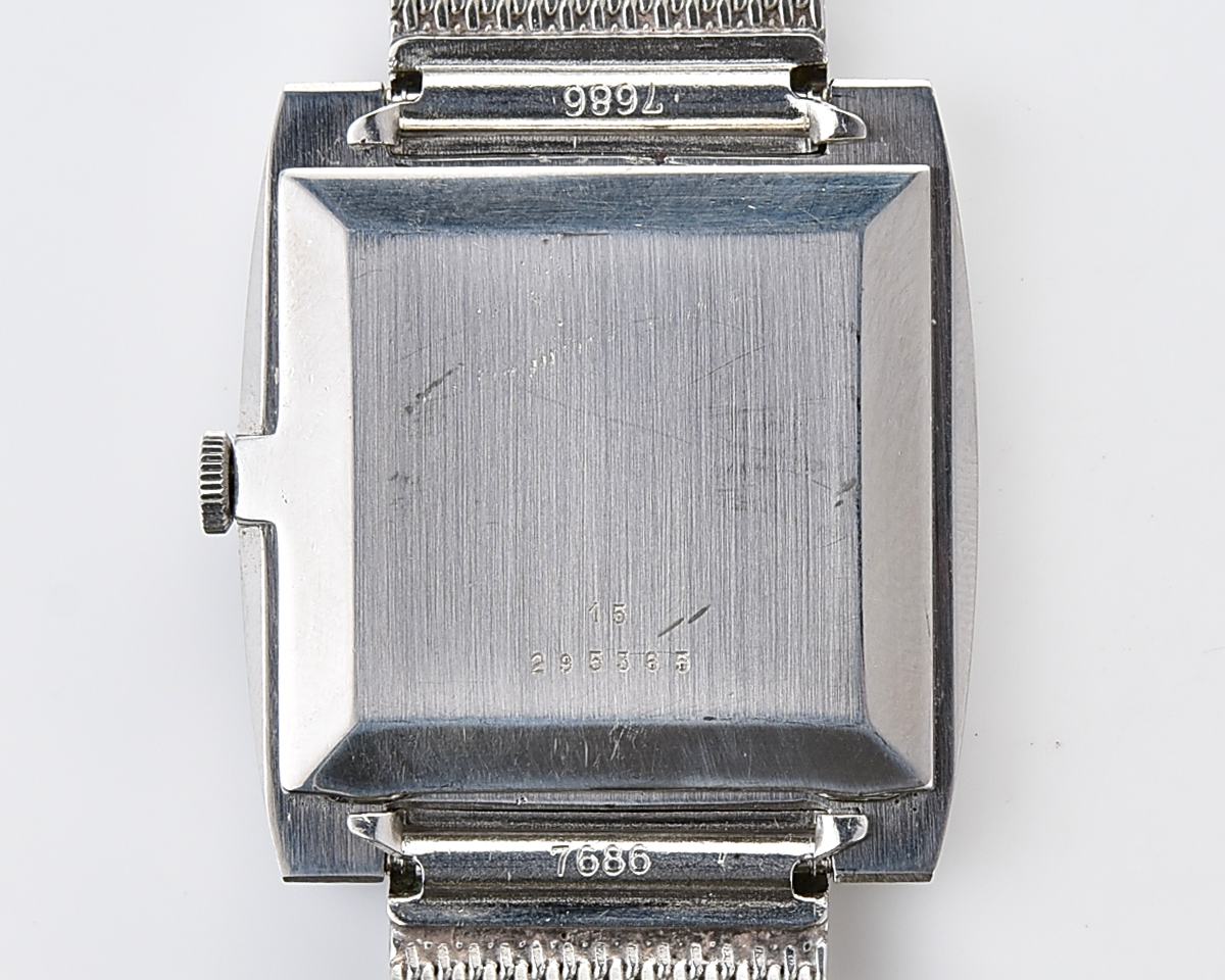 Vintage 1970 Longines Dress - Ultra-Slim Cushion Case with Original Factory Mesh Bracelet