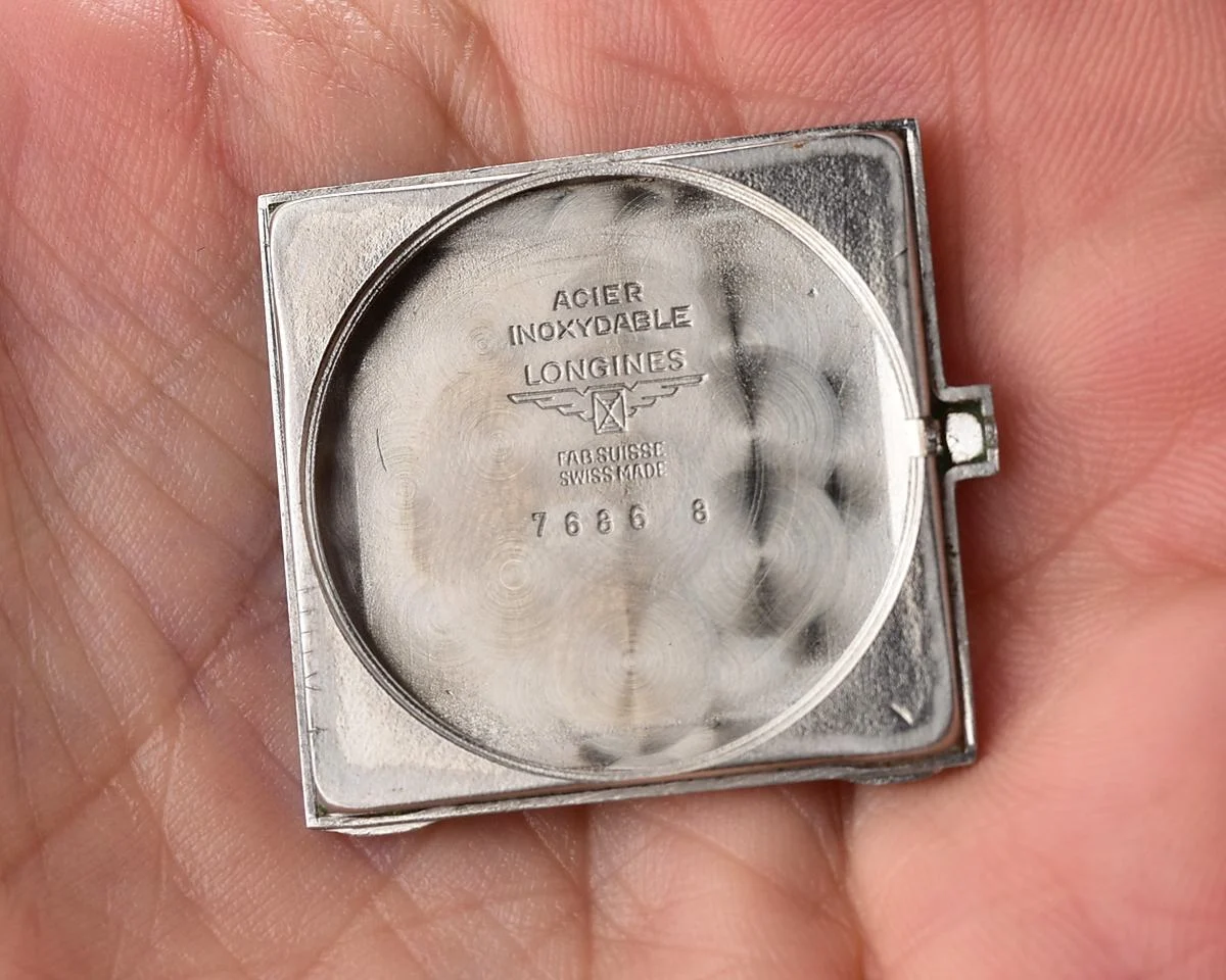 Longines Dress watch with Ultra-Slim Cushion Case with Original Factory Mesh Bracelet from 1970