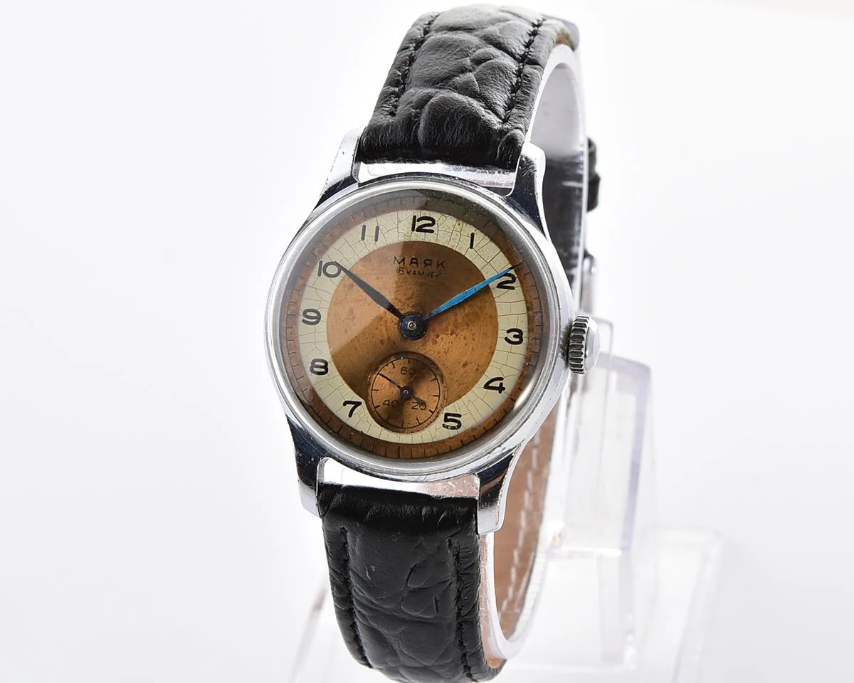 Vintage Soviet Mayak mechanical watch, 1MChZ, the 2nd quarter of 1955